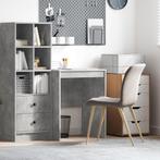 vidaXL Bureau Betongrijs 60x50x76 cm Gelaagd Hout, Huis en Inrichting, Verzenden, Nieuw