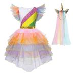 Prinsessenjurk - Unicorn jurk (3-delig) - Kleedje, Kinderen en Baby's, Carnavalskleding en Verkleedspullen, Nieuw, Verzenden