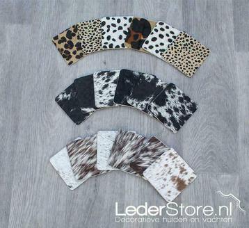 Lederstore.nl | Luxe Koeienhuid onderzetters rond & vierkant beschikbaar voor biedingen