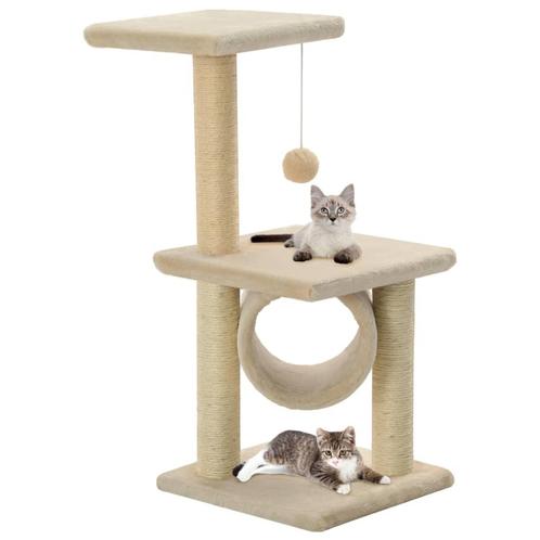 vidaXL Kattenkrabpaal met sisal krabpalen 65 cm beige, Animaux & Accessoires, Accessoires pour chats, Envoi