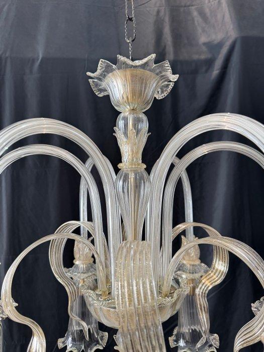 Kroonluchter - Smerlettato - Muranoglas - 6 lichten / 60 cm, Antiek en Kunst, Antiek | Verlichting