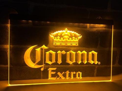 Corona neon bord lamp LED verlichting reclame lichtbak XL *4, Huis en Inrichting, Lampen | Overige, Nieuw, Verzenden