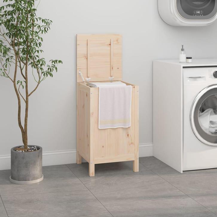 vidaXL Wasmand 44x44x76 cm massief grenenhout, Huis en Inrichting, Woonaccessoires | Overige, Nieuw, Verzenden