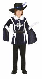Musketier Kostuum Jongen Blauw, Verzenden, Nieuw