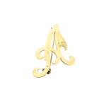 Gouden letter broche; letter A (vintage, gouden broche), Handtassen en Accessoires, Broches, Ophalen of Verzenden, Gebruikt, Overige kleuren