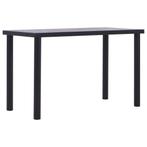 vidaXL Eettafel 120x60x75 cm MDF zwart en betongrijs, Huis en Inrichting, Tafels | Eettafels, Verzenden, Nieuw