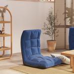 vidaXL Vloerstoel inklapbaar stof blauw, Verzenden, Nieuw