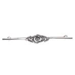 Witgouden moderne broche met diamant | 0,04 ct., Handtassen en Accessoires, Broches, Gebruikt, Overige kleuren, Ophalen of Verzenden
