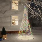 vidaXL Kerstboom met metalen paal en 500 meerkleurige LEDs, Verzenden