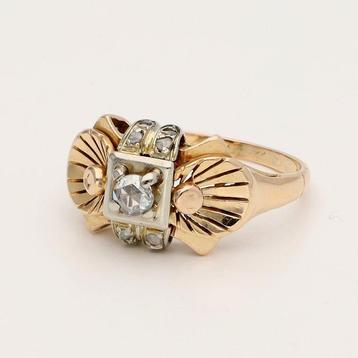 Bague - 14 carats Or rose Diamant (Naturelle) - Char