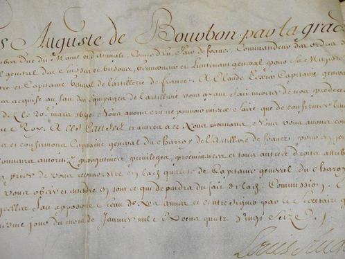 Louis Auguste de Bourbon - Fils de Louis XIV - Parchemin, Verzamelen, Film en Tv