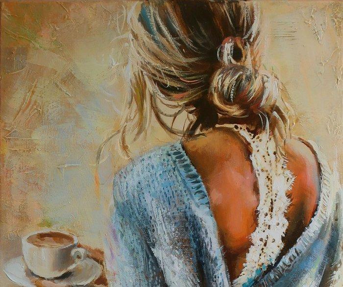 Ewa Switala - Morning on Her Shoulders, Antiek en Kunst, Kunst | Schilderijen | Modern