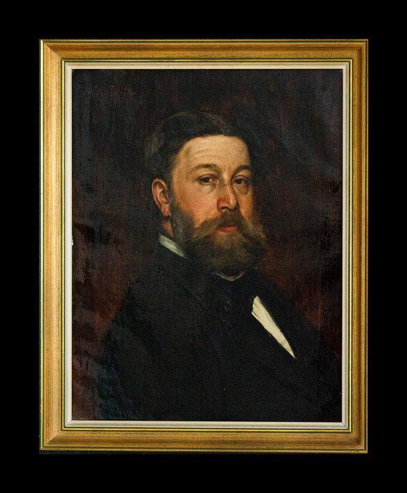 Georges Van Den Bos (1853-1911) - Portrait dhomme, Antiquités & Art, Art | Peinture | Classique
