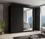 Meubella | Kledingkast mat zwart 200x62x200 schuifdeur, Verzenden, Nieuw