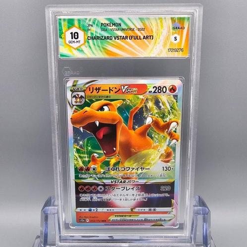 CHARIZARD Vstar (FULL ART) Graded card - Graad 10, Hobby en Vrije tijd, Verzamelkaartspellen | Pokémon