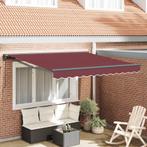 vidaXL Inklapbare Luifel Bordeauxrood 350 x 250 cm Aluminium, Tuin en Terras, Verzenden, Nieuw