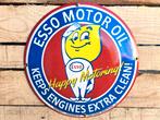 Esso motor oil keeps clean - Emaille bord, Verzamelen, Verzenden, Nieuw