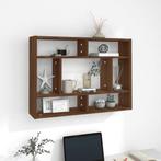 vidaXL Wandschap 75x16x55 cm bewerkt hout bruin eikenkleur, Huis en Inrichting, Kasten | Wandmeubels, Verzenden, Nieuw