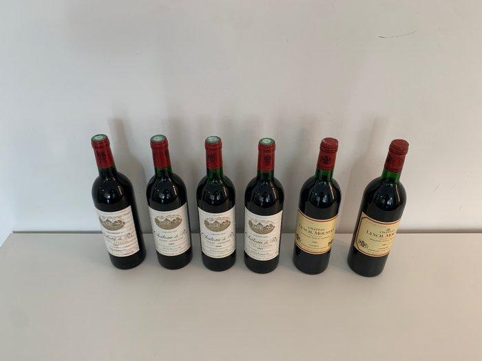 1983 x 4 Château de Pez & x 2 Château Lynch Moussa -, Verzamelen, Wijnen