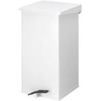 Pedaalemmer | CARRO | Aluminium | Wit | 45L | Klapdeksel |, Verzenden, Nieuw in verpakking
