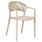 Stoel | PVC Rotan/Kunststof | Zandkleurig | In-/Outdoor |, Verzenden, Nieuw in verpakking