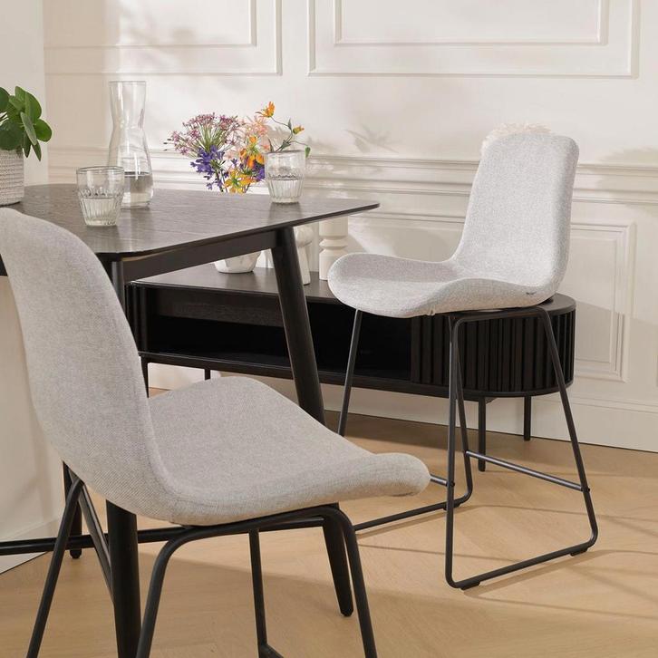 Nolon barkrukken | Grijs | Ruim assortiment | op voorraad, Huis en Inrichting, Barkrukken, Nieuw, Metaal, 90 cm of meer, Verzenden