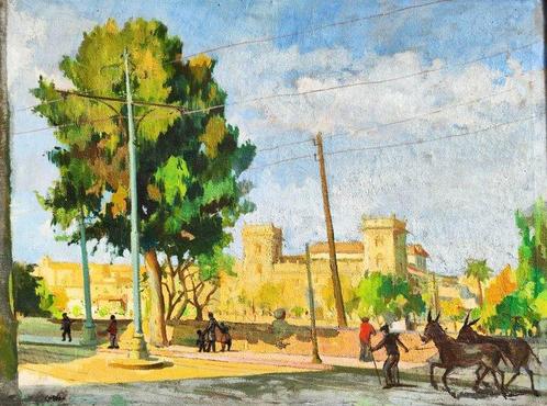 École espagnole (XX) - Lumière d’Espagne sur la ville, Antiek en Kunst, Kunst | Schilderijen | Klassiek