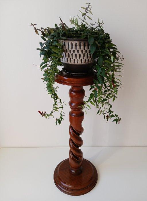 Plantentafel - Hout - Pilaar Zuil Jaren 60-70, Antiek en Kunst, Curiosa en Brocante