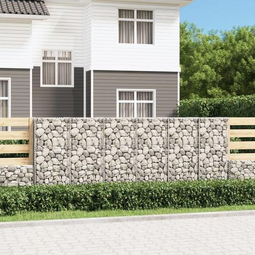 vidaXL Schanskorfmuur met deksels 300x50x100 cm, Jardin & Terrasse, Clôtures de jardin, Envoi