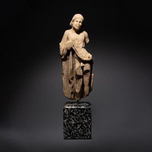 Grec antique mycénien Marbre Sculpture de Priape. 2ème - 1er, Verzamelen, Mineralen en Fossielen