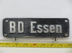 Lokschild BD Essen (Spoorwegen 1:1), Verzamelen, Ophalen of Verzenden, Gebruikt, Overige typen