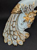 Swarovski - Beeld, Capodimonte pauw ingelegd met Swarovski, Antiek en Kunst