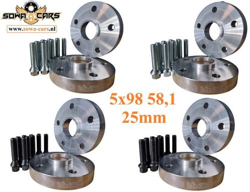 Spacers 25mm Alfa Fiat Opel 5x98 58.1 Spoorverbreders, Auto diversen, Tuning en Styling, Ophalen of Verzenden