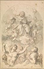Scuola Veneta (XVII) - La Madonna con le anime purganti, Antiek en Kunst