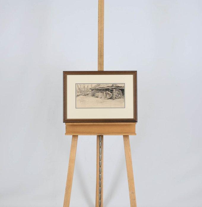 Willem Hendrik van der Nat (1864–1929) - Opgeruimde boot, Antiek en Kunst, Kunst | Schilderijen | Klassiek