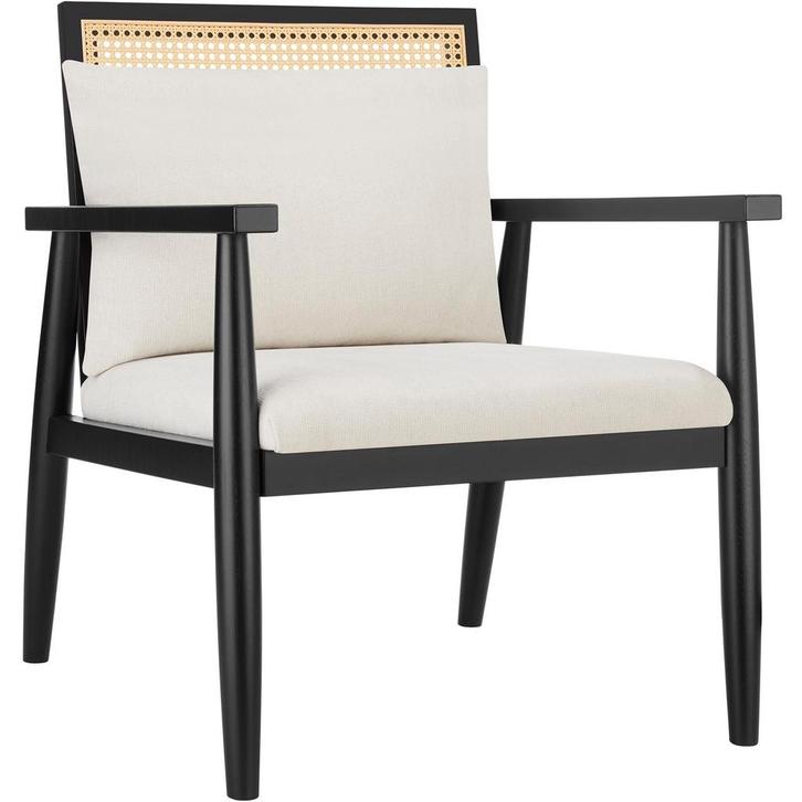 tectake Loungestoel Manuela met Weens vlechtwerk en extra ku, Huis en Inrichting, Stoelen, Verzenden