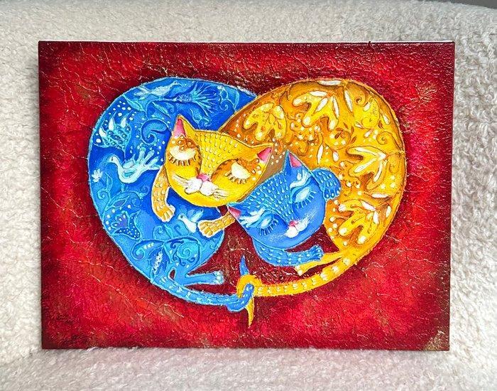 Hanna Svirid (XX) - Lovers, Antiek en Kunst, Kunst | Schilderijen | Modern