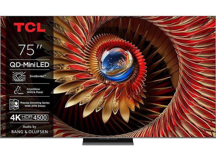 Tcl -   Qd-miniled Google Tv 75 (2025) - Zwart, Audio, Tv en Foto, Televisies, 100 cm of meer, 100 cm of meer, Nieuw, Overige merken