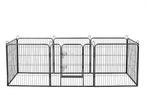 Lendo Online Hondenkennel 8 panelen 80x95cm staal antraciet, Dieren en Toebehoren, Verzenden, Nieuw