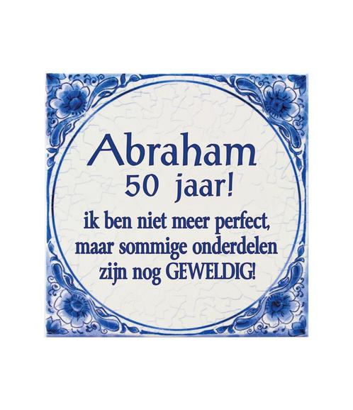 Delfts Blauw Tegel Abraham 14,5cm, Hobby en Vrije tijd, Feestartikelen, Nieuw, Verzenden