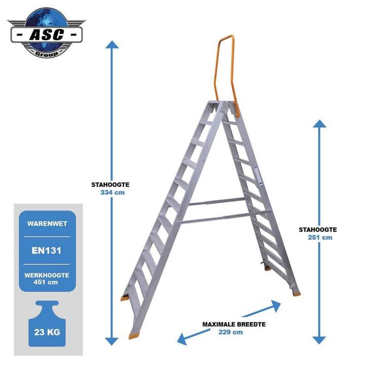 VGS Dubbele trap, Doe-het-zelf en Bouw, Ladders en Trappen, Trap, Nieuw, Verzenden