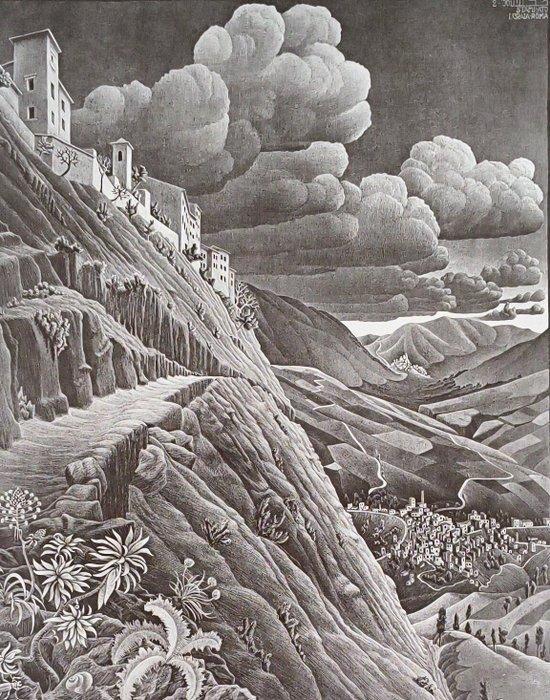 M.C. Escher (1898-1972) - Castrovalva, Antiek en Kunst, Antiek | Overige Antiek
