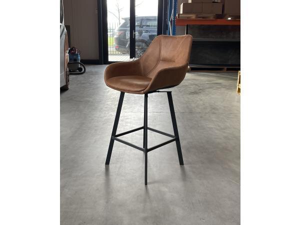 Veiling - Barkruk ZH65 Bruut (set van 4) Microleder - Cognac, Huis en Inrichting, Stoelen