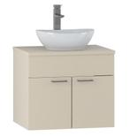 Wastafelkast Colorado 60 x 46 x 52 cm - Beige - Badmeubel, Huis en Inrichting, Badkamer | Badkamermeubels, Verzenden, Nieuw