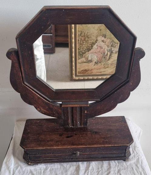 Miroir - specchio basculante da toilette con cassetto  -, Antiquités & Art, Antiquités | Autres Antiquités