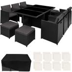 tectake Wicker zitgroep New York 6+4+1 met aluminium frame e, Verzenden, Nieuw