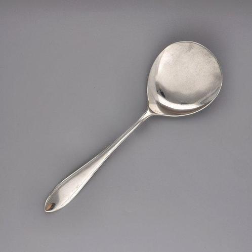 J.M. van Kempen Petit-Four schep Hollands Puntfilet -, Antiek en Kunst, Antiek | Zilver en Goud