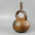 Moche Aardewerk Stirup vessel - 24 cm