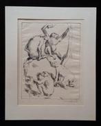 Felix Meseck (1883-1955) - Schimpansen, 1920. Etching -, Antiek en Kunst