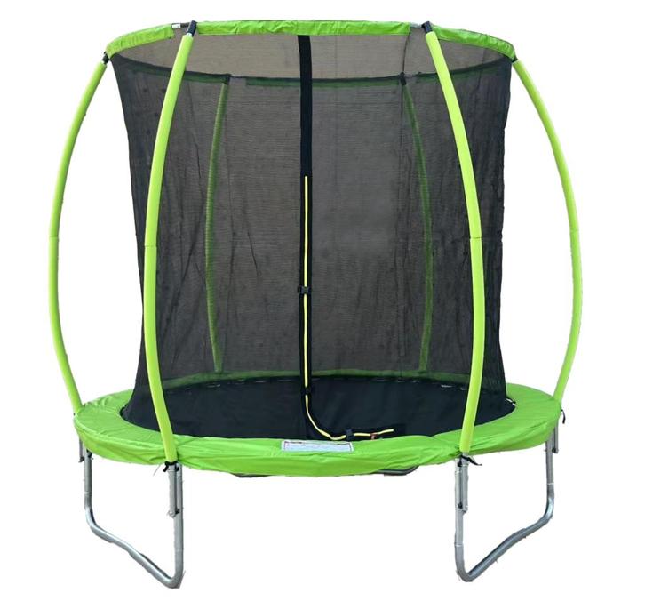 Trampoline 244 cm rond - met veiligheidsnet – groen/zwart, Kinderen en Baby's, Speelgoed | Buiten | Trampolines, Nieuw, Ophalen of Verzenden